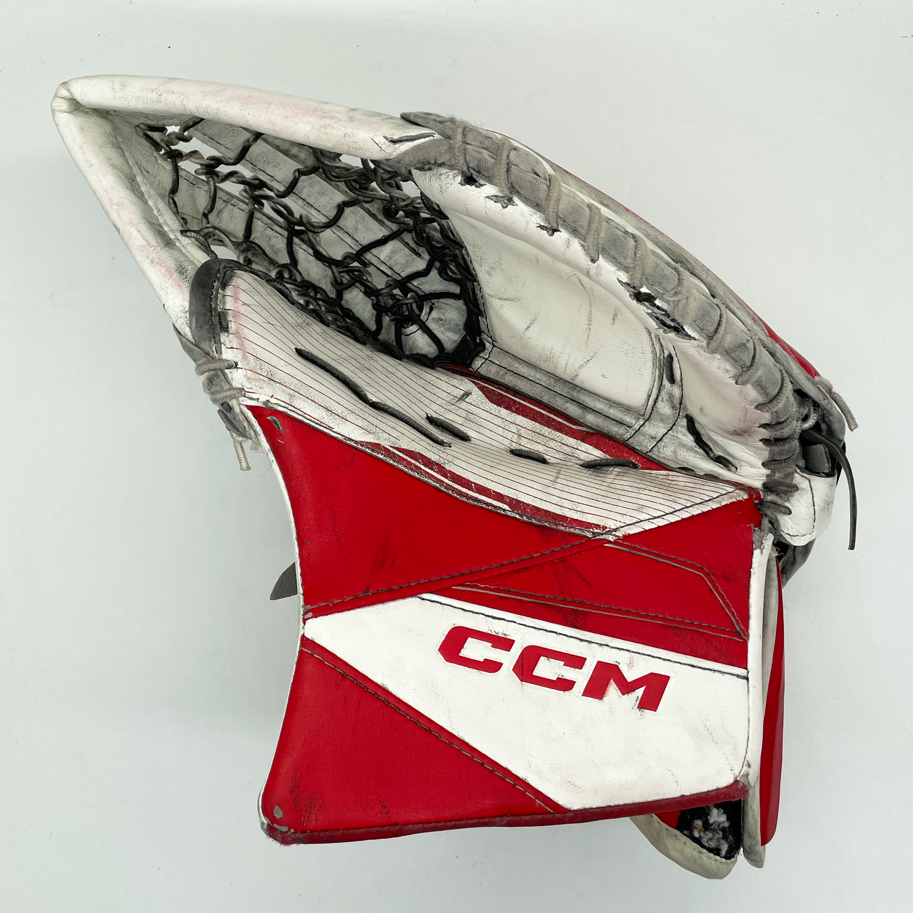 CCM Axis 2 - Gant de gardien de but Pro Stock d'occasion (blanc/rouge)